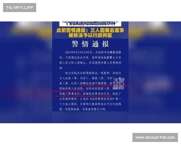 成都赛区球迷投掷水瓶引发冲突 足协通报批评三人被行拘处理